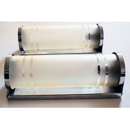 Feines Englisches Paar Art Deco Modernist Wandleuchten antik