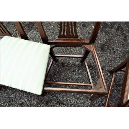 8 Stk. Georgianische englische Mahagoni Stühle original antik ca 1780