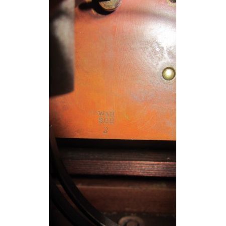 Original antike Winterhalder & Hofmeier Kaminuhr Eiche ca 1900