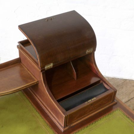 Edwardianischer englischer Mahagoni Schreibtisch original antik 1890