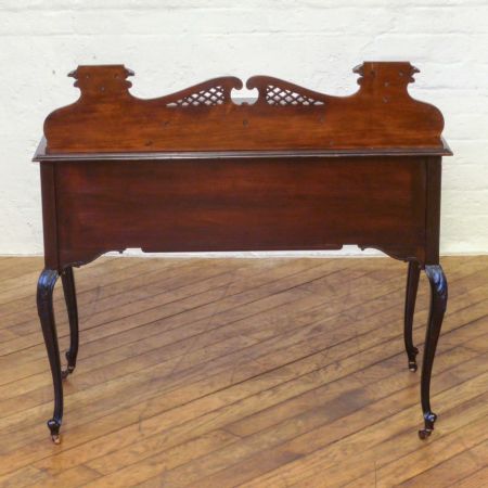 Edwardianischer englischer Mahagoni Schreibtisch original antik 1890