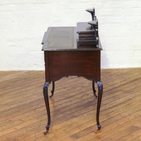 Edwardianischer englischer Mahagoni Schreibtisch original antik 1890