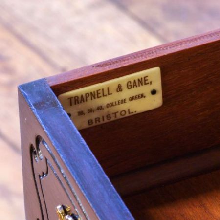 Edwardianischer englischer Mahagoni Schreibtisch original antik 1890