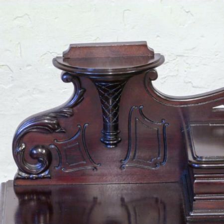 Edwardianischer englischer Mahagoni Schreibtisch original antik 1890