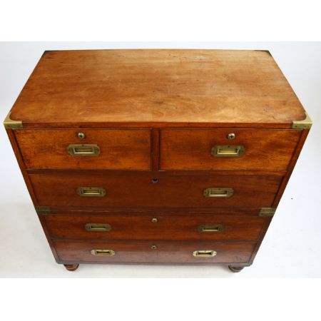 Viktorianische original antike Mahagoni Militär Kommode englisch 1850
