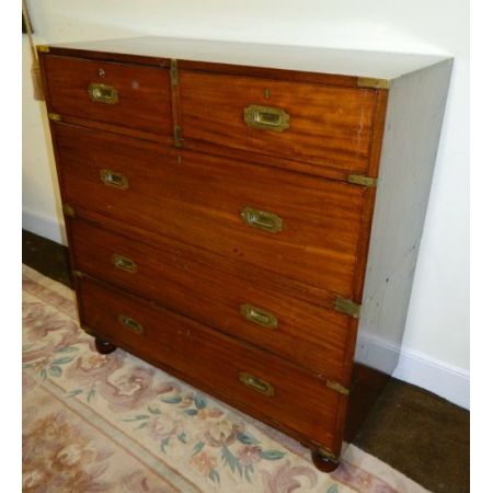 Tolle Antike britische Militär Kommode Teakholz britisch 1870