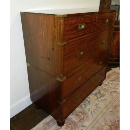 Tolle Antike britische Militär Kommode Teakholz britisch 1870