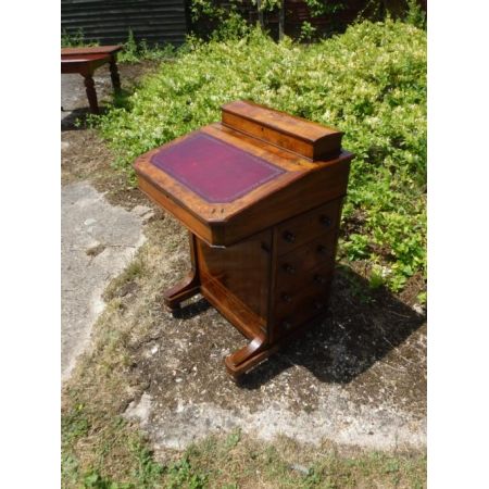 Original antiker viktorianischer Davenport Nussbaum Schreibtisch englisch 1880
