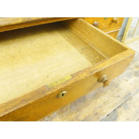 Ausgezeichneter Englischer viktorianischer antiker Eichen Schreibtisch 1880