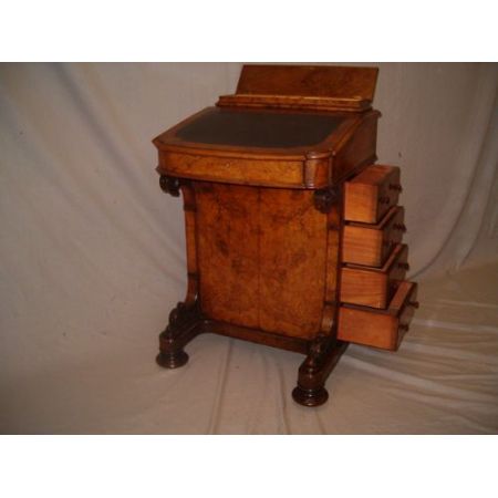 Original antiker Nussbaum Davenport Schreibtisch englisch 1870