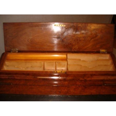 Original antiker Nussbaum Davenport Schreibtisch englisch 1870