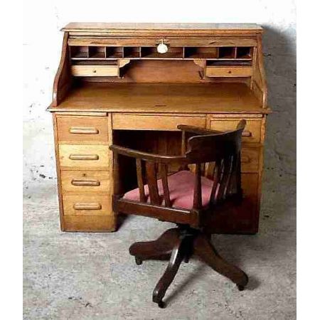 Original viktorianischer antiker Eichen Sekretär Angus London ca 1890