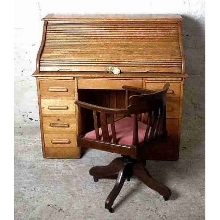 Original viktorianischer antiker Eichen Sekretär Angus London ca 1890