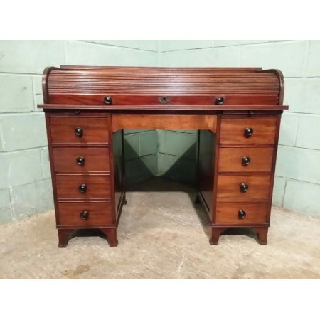 Original viktorianischer englischer Mahagoni Sekretär antik 1890