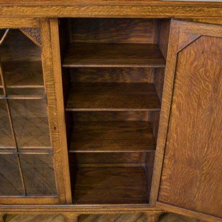 Original antiker englischer Eichen Bücherschrank 1920