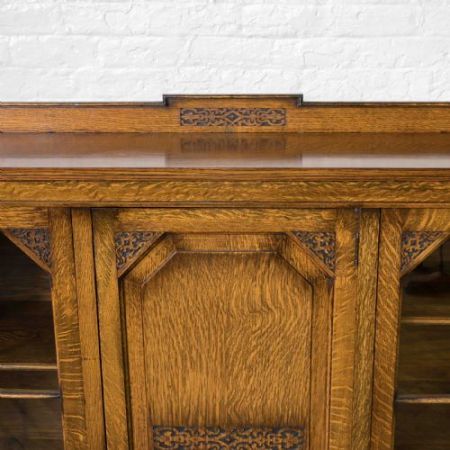 Original antiker englischer Eichen Bücherschrank 1920