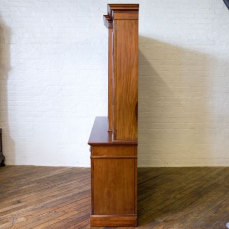 Edwardianischer Mahagoni Sheraton Revival Bücherschrank original antik 1890