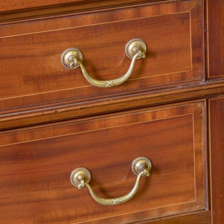 Edwardianischer Mahagoni Sheraton Revival Bücherschrank original antik 1890