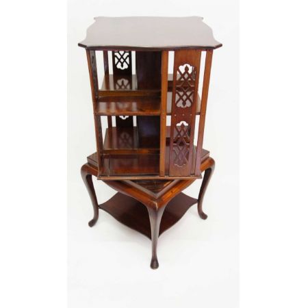 Edwardianisches Regency Revival Mahagoni Bücherregal original antik  