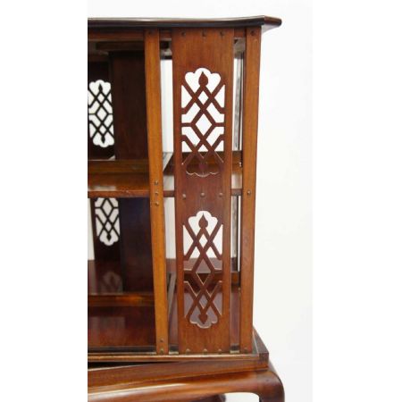 Edwardianisches Regency Revival Mahagoni Bücherregal original antik  