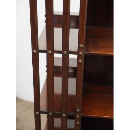 Hohes original edwardianisches Mahagoni Bücherregal antik ca 1900