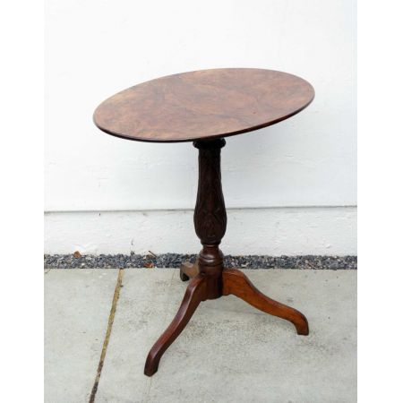 Viktorianischer englischer Nussbaum Beistelltisch Tisch original antik ca 1850