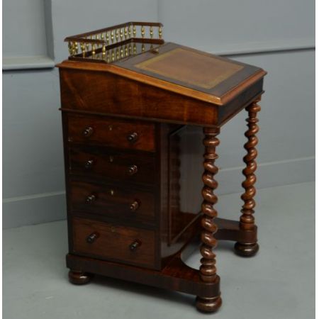 Original antiker Palisander Davenport Schreibtisch William IV 1835