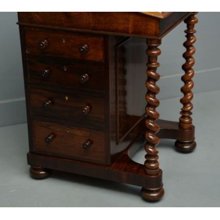 Original antiker Palisander Davenport Schreibtisch William IV 1835