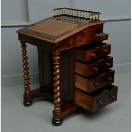 Original antiker Palisander Davenport Schreibtisch William IV 1835