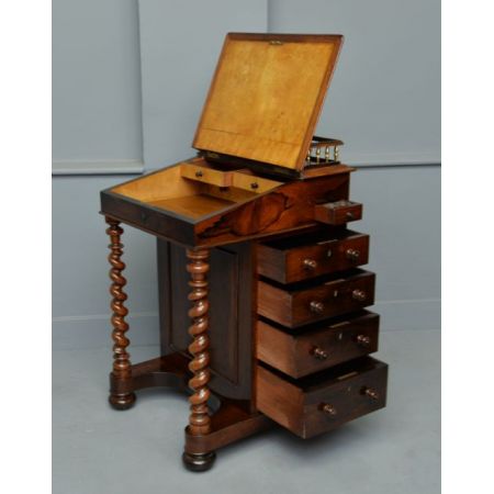 Original antiker Palisander Davenport Schreibtisch William IV 1835