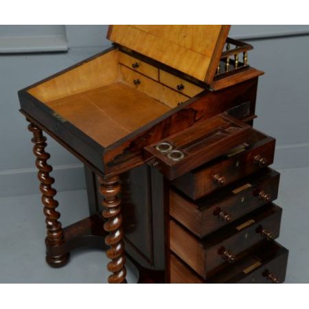 Original antiker Palisander Davenport Schreibtisch William IV 1835