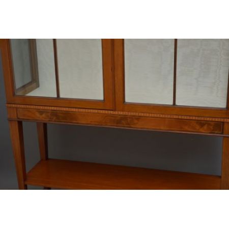 Antike original edwardianische Mahagoni Vitrine englisch ca 1900