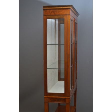 Antike original edwardianische Mahagoni Vitrine englisch ca 1900