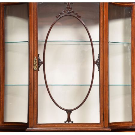 Edwardianische original antike Mahagoni Vitrine englisch ca 1890