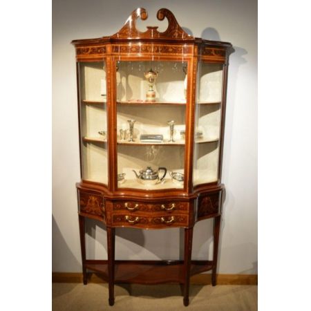 Original antike Mahagoni Vitrine englisch Maple & Co ca 1900