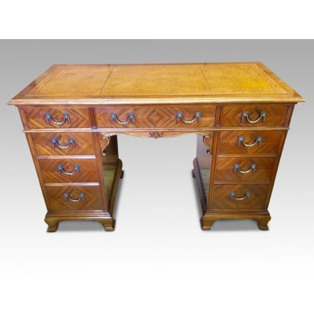 Original antiker britischer Mahagoni Schreibtisch ca 1920