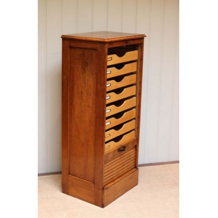 Praktisches englisches Filing Cabinet Eiche Aktenschrank antikca 1920