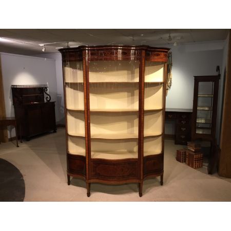 Original antike edwardianische Mahagoni Vitrine englisch von Maple & Co. ca 1900
