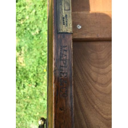 Viktorianischer antiker Nussbaum Partner Schreibtisch englisch ca 1890