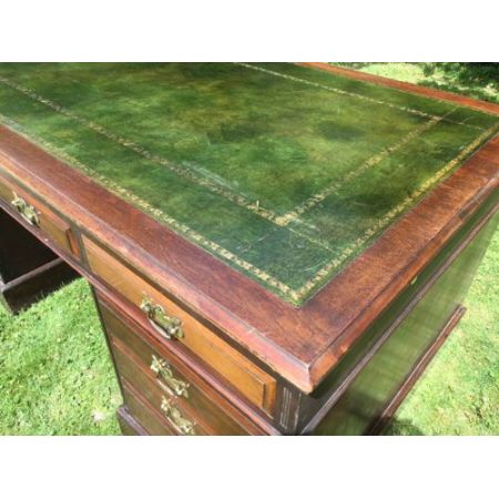 Viktorianischer antiker Nussbaum Partner Schreibtisch englisch ca 1890