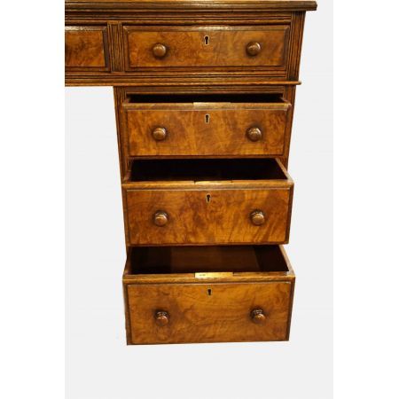 Original antiker Schreibtisch Eiche Nussbaum englisch 1880