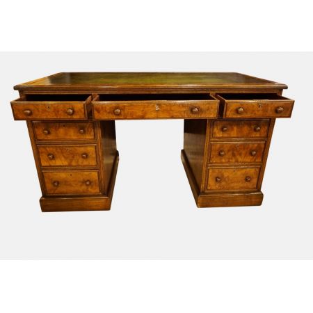 Original antiker Schreibtisch Eiche Nussbaum englisch 1880