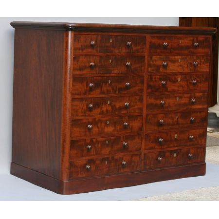 Original Antiker Englischer Viktorianischer Mahagoni Sammler Schrank