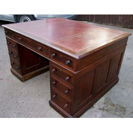 Edwardianischer, original antiker Mahagoni Partner Schreibtisch englisch ca 1890