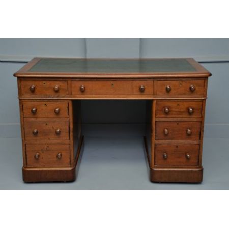 Viktorianischer original antiker Mahagoni Schreibtisch englisch ca 1860