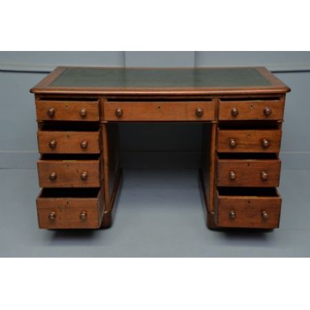 Viktorianischer original antiker Mahagoni Schreibtisch englisch ca 1860