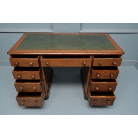 Viktorianischer original antiker Mahagoni Schreibtisch englisch ca 1860