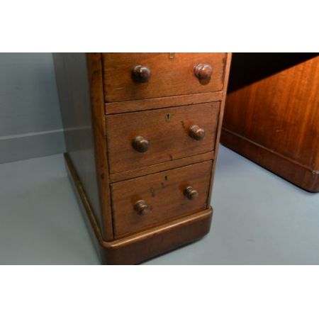 Viktorianischer original antiker Mahagoni Schreibtisch englisch ca 1860