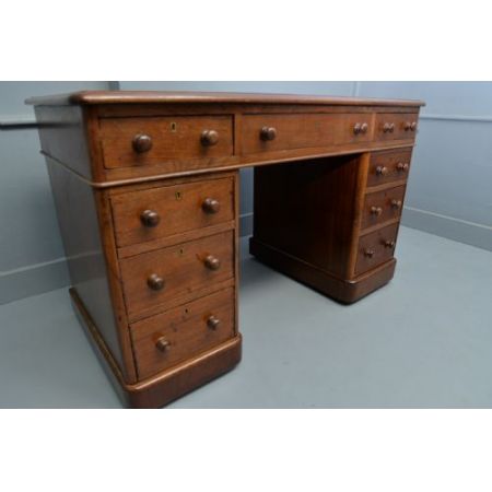 Viktorianischer original antiker Mahagoni Schreibtisch englisch ca 1860