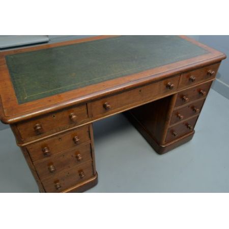 Viktorianischer original antiker Mahagoni Schreibtisch englisch ca 1860